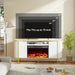 Fluted Fireplace Tv Stand: White Entertainment Center with Fireplace, Modern Fire Places Electric Fireplaces Tv Stand for Living Room, Media Console with Storage(White, 70" TV Stand with Fireplace)