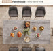 63Inch Grey Farmhouse Dining Table Geometric Frame