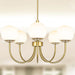 Gold Sputnik Chandelier Pendant Light Frosted Glass