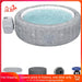 Inflatable Hot Tub,7 Person Portableoutdoor Spa with 180 Soothing Airjets and Insulated Cover, Gray, Swimming Pools