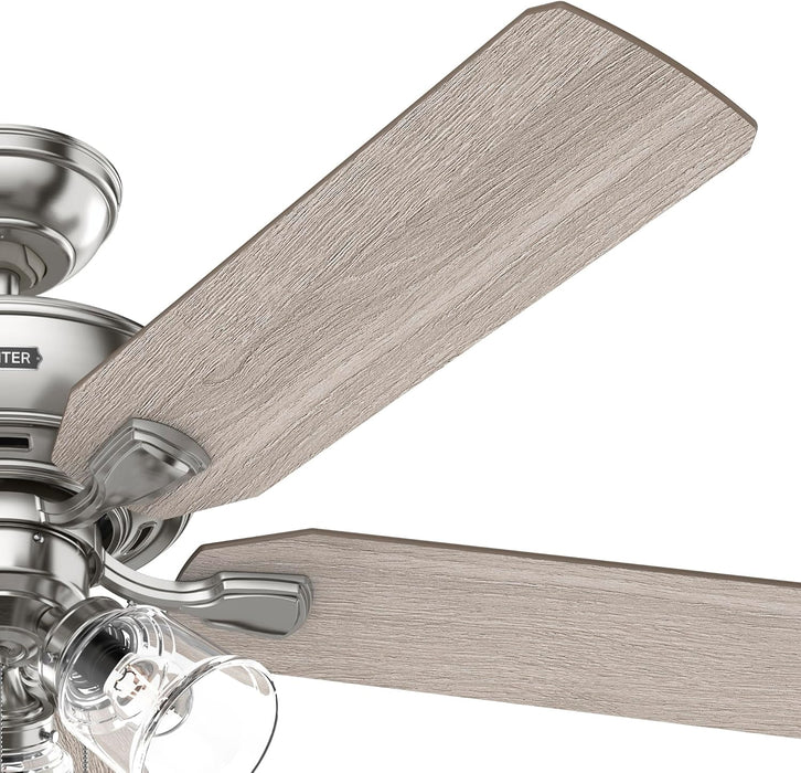 Rosner, Indoor, Ceiling Fan, Standard Mount, 52 Inch, Brushed Nickel