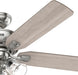 Rosner, Indoor, Ceiling Fan, Standard Mount, 52 Inch, Brushed Nickel