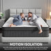 14 Inch Queen Size Mattress, Individually Wrapped Pocket Spring Mattress in a Box, Medium Firm, Breathable Skin-Friendly Knit Cover with Fireproof Sponge, Pressure Relief & Motion Isolation,White