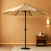 9FT Outdoor Patio Umbrella, Market & Table Umbrella with 6 Sturdy Ribs and Crank System, Fade-Resistant & Waterproof for Garden Backyard Poolside Deck