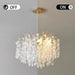 18-Inch Coastal Chandelier 6-Light Gold Tree Branch Crystal Chandelier