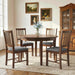 Wooden Dining Chairs Set of 2 with Slat Back, Farmhouse, Walnut