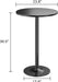 Bistro Pub Table round Bar Height Cocktail Table Metal Base MDF Top Obsidian 23.8-Inch Top, 39.5-Inch Height (1, Black-1)