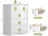 White Dresser with 5 Large Drawers