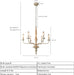 6 Light Farmhouse French White Distressed Chandelier