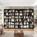 72" Triple Wide Bookshelf, 6-Tier Tall Bookcase, Black Book Shelf