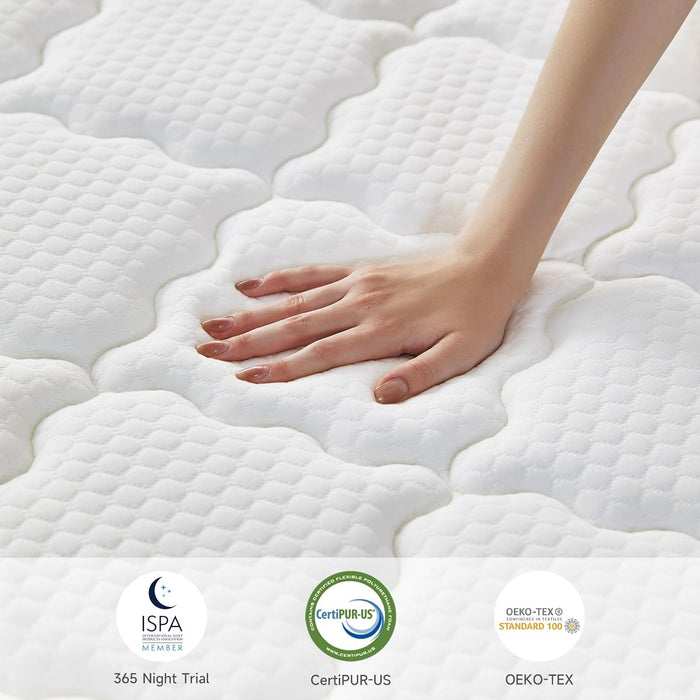 Queen Hybrid Mattress Medium-Firm, 10", CertiPUR-US Certified