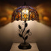 Tiffany Style Purple Jewelry Baroque Stained Glass Table Lamp 19 Inch