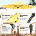 Patio Umbrella 9FT Outdoor Umbrella Patio for Garden Yellow