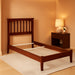 , Mission Twin Foundation Bed, Walnut