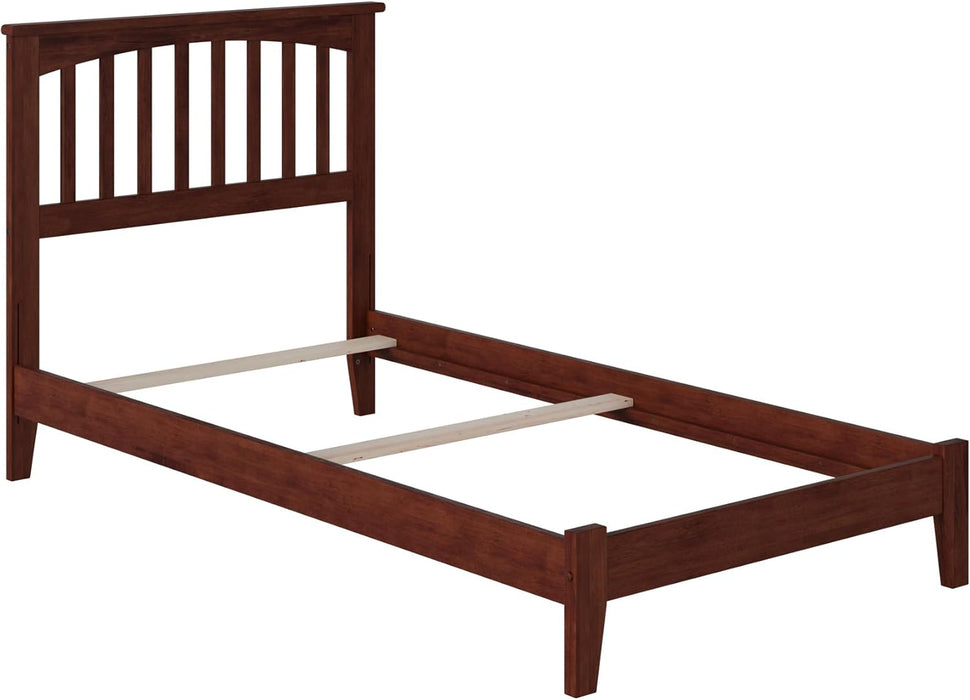 , Mission Twin Foundation Bed, Walnut
