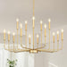 Gold Chandeliers for Dining Room Light Fixture，D40 Inch