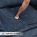 Oversized Chenille Accent Chair Blue DeepSeat Cushioned