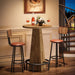 Bar Table, 37.4" High round Pub Table for Small Bars, Dining Room, Kitchen, Wood Color (Only Table)