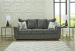 Stairatt Casual Sofa with Flared Arms, Gray