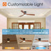 52 Inch Contemporary Flush Mount Ceiling Fan