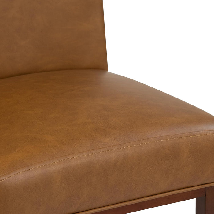 Kolbe Dining Chair - Carmel Faux Leather，19.5" Seat Height, Ideal for 29-31 Inch Tables (Single Pack)