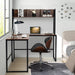 Reversible L-Shaped Desk with Hutch, Space Saving Corner Computer Desk with Storage Shelves, Home Office Study Writing Desk Computer Workstation with Storage Bookshelf, Gaming Desk