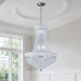 Empire Crystal Chandelier for Dining Room, 14 Light Chandelier Light Fixture for Foyer Entryway Living Room Stairway Bedroom Chrome Finish 24 Inch