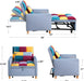 Convertible Sleeper Sofa Chair Rainbow 3In1 Compact