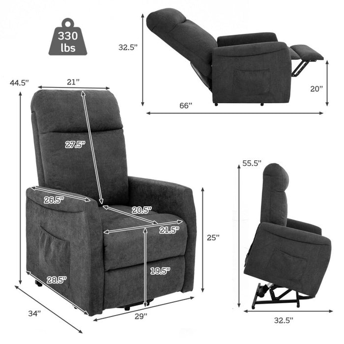 Power Lift Recliner Chair with Remote Control for Elderly