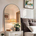 Arched Mirror 30X48 Inch, Black Arched Bathroom Mirror Wall Mounted Modern Black Aluminum Frame Decor Large Dresser Mirror for Bedroom Living Room Entryway, Hanging or Leaning against Wall