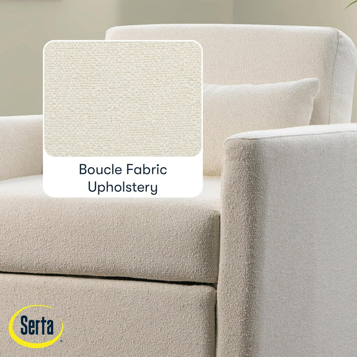 ® Corwin 36" Convertible Accent Chair, Dreamcoil® Comfort, Fingerguard® Pinch Point Protection, Polyester Boucle, Ivory