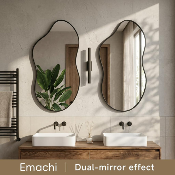 24"X40" Wall Mirror Irregular Mirror for Bathroom Bedroom & Entryway