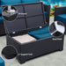 Patio Furniture Set 7 Pieces Couch Outdoor Chairs Coffee Table Peacock Blue Anti-Slip Cushions and Waterproof Covers