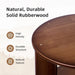 5-Tier Solid Wood Rotating Bookshelf on Wheels for Small Spaces