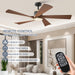 52 Inch Indoor Outdoor Ceiling Fan With Dimmable Led Lights