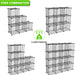 Wire Storage Cubes, Metal Storage Shelves Bookshelf, Stackable Modular Closet Organizer for Bedroom Living Room, Office, Black (20-Cube, Iron)