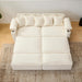 King Size Beige UltraLuxurious Sleeper Sofa USBPortsPro