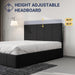 Full Size Dutch Velvet Upholstered Platform Bed Frame, Black