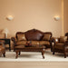 3-PS Living Room Set, Traditional Collection Including Sofa W/3 Pillows, Loveseat W/2 Pillows and Chair W/1 Pillow, Cherry Oak, Vintage/Victorian