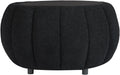 30 Inches Large round Storage Ottoman, Modern Upholstered Ottoman Coffee Table, Wooden Top, Soft Teddy Fabric Surface, for Living Room, Bedroom, Pumpkin Shape, Black