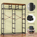 Dresser for Bedroom with 10+4 Storage Drawers, Chest of Drawers, Sturdy Metal Frame & Wood Top, Hallway, Closets, Living Room, 52.2" H X 37.4" W X 11.8" D, Rustic Brown