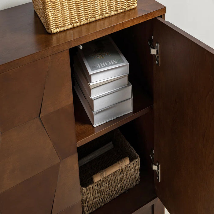 Sara 30.6" Contemporary 2 - Door Storage Cabinet with Adjustable Shelves