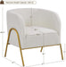 Accent Chair Set of 2, Armchair Set, Side Chairs for Living Room, Boucle Fabric Vanity Chairs with Gold Legs for Bedroom Office Reading Nook, Ivory