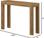 Modern Solid Wood Console Table, 46 Inch, Sofa Table, Narrow Entryway Table for Hallway, behind the Couch, Living Room, Foyer, Easy Assembly, Pecan