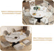 Extendable Dining Table 43To59 WhiteFauxMarble Oval