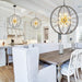 Modern Black and Gold Sputnik Chandelier for Living Room | D22" 10-Light Globe Chandelier round Hanging Chandelier for Foyer Entryway Stairway Kitchen Island