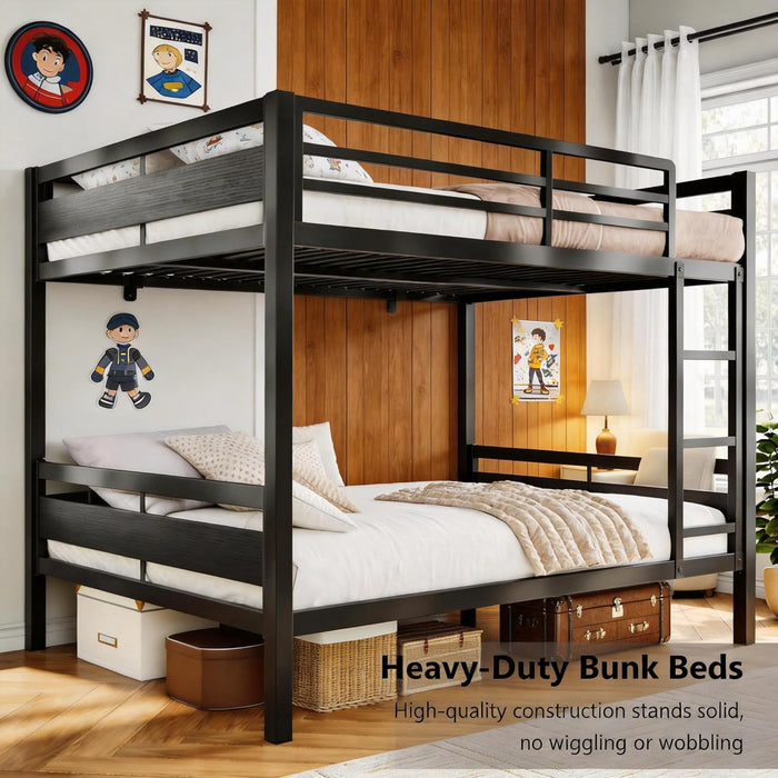 Full Over Full IndustrialGrade StainlessSteel Bunk Bed