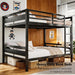 Full Over Full IndustrialGrade StainlessSteel Bunk Bed
