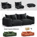 Modern Minimalist Chenille Modular Sectional Sofa, Oversized Couch and Loveseat Set with Thick Cushions, Upholstered Sofa for Small Spaces, Living Room, Bedroom, Office, Apartment(Black,75" Loveseat)