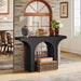 Modern Console Table with Arched Base, 47-Inch Black Entryway Sofa Table, Narrow Hallway Table, Wood Foyer Accent Table for Living Room, Entrance, Hallway, Easy Assembled(1 Pack)